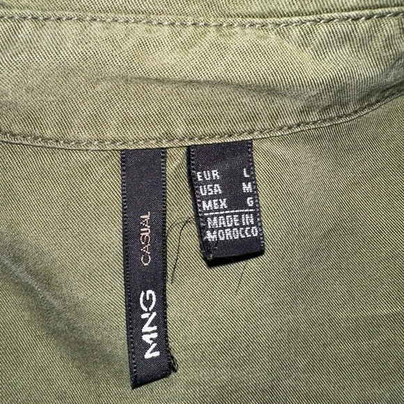 Army green button down shirt - Picture 3 of 3